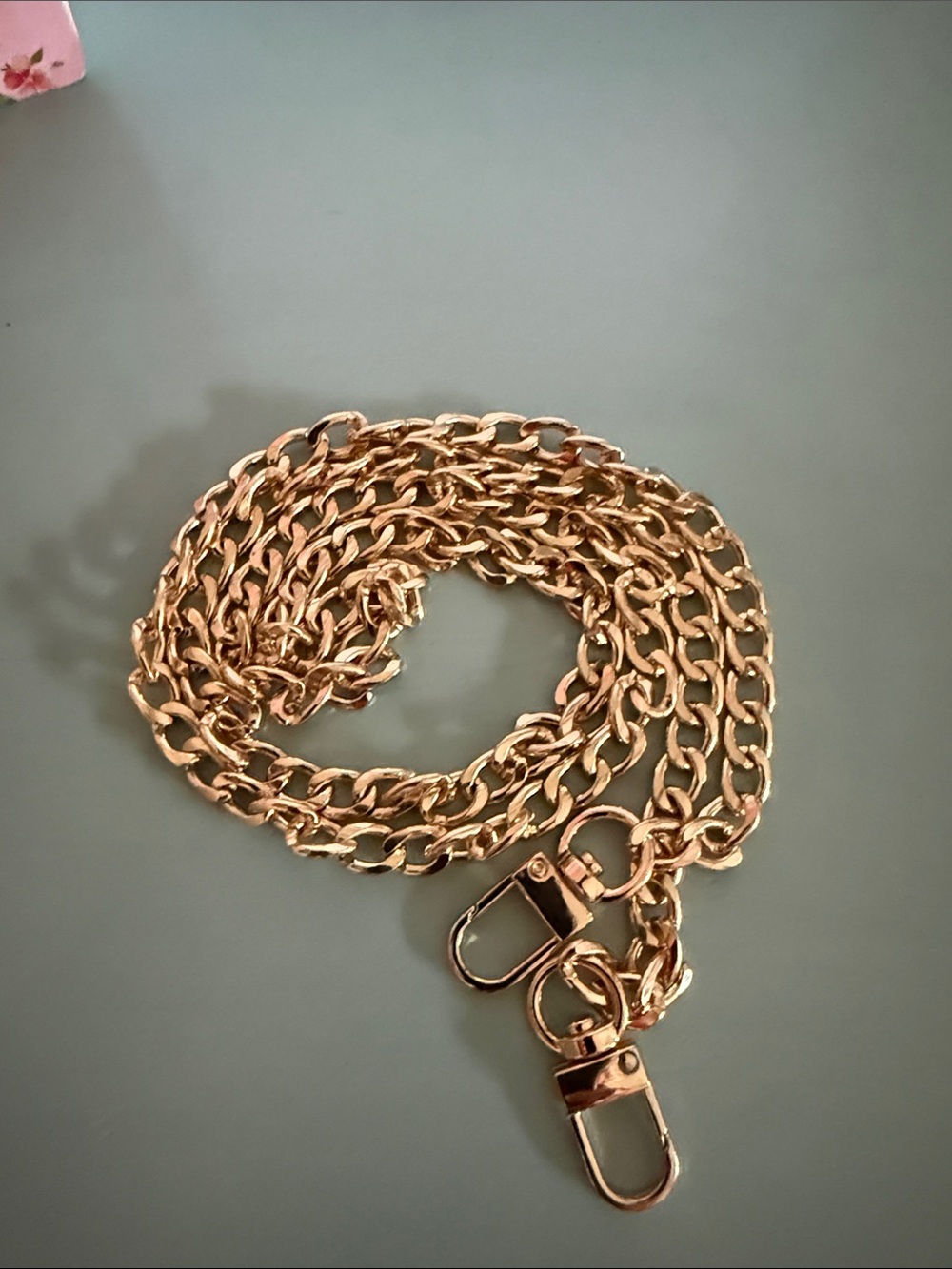 Gold Chain Purse / Wallet Strap with Lobster Clasps
